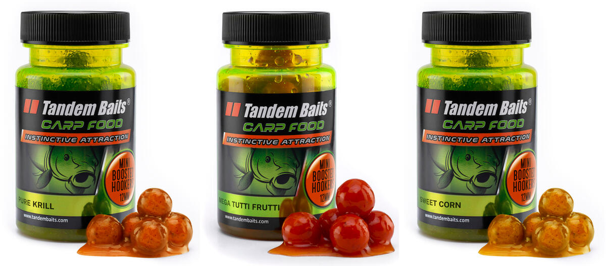 Mini kulki haczykowe Carp Food Boosted Hookers 12mm/50g Mix nr 2 – 3 sztuki