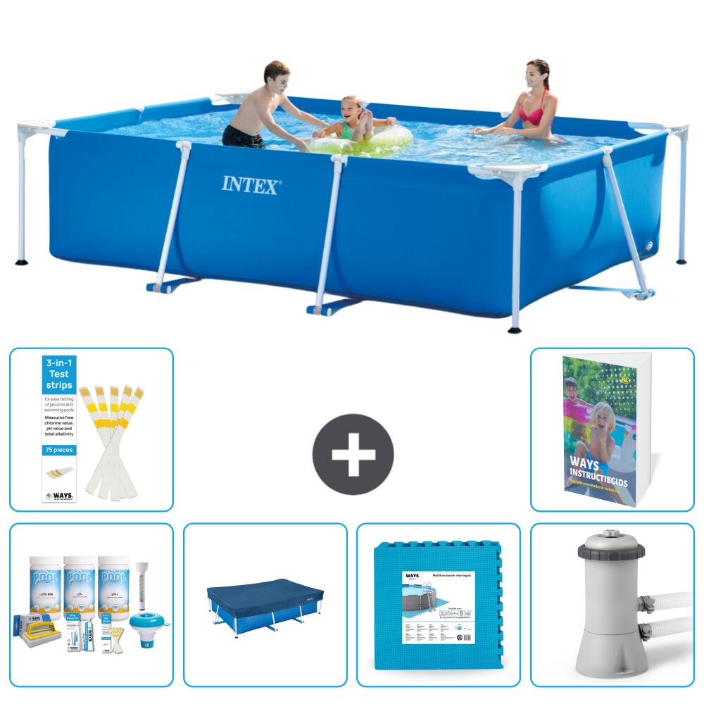 INTEX Basen ze stelażem Prostokątny - 300x200x75 cm - 7-częściowy S66