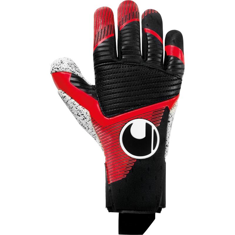 Rękawice bramkarskie uhlsport Powerline Supergrip+ Reflex czarne/czerwone/białe