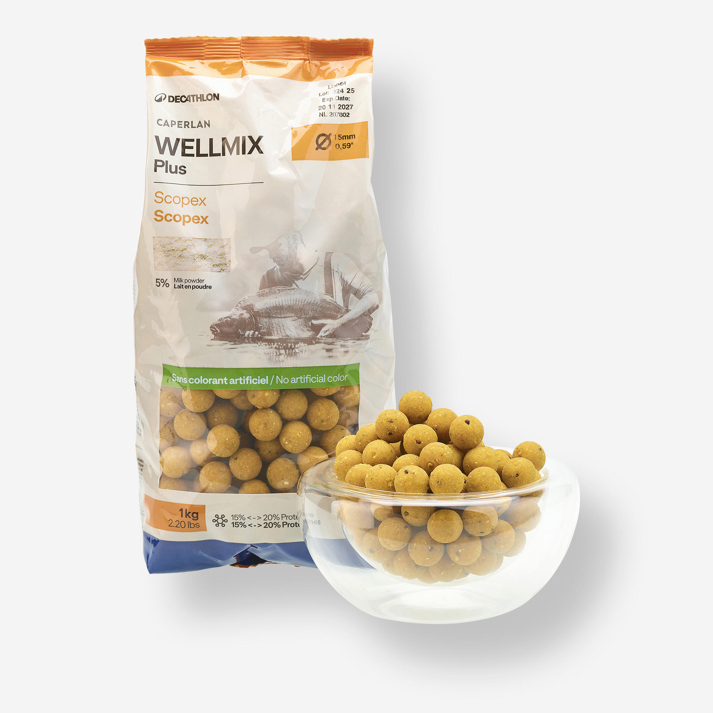 Kulki proteinowe Caperlan Wellmix Plus 15 mm 1 kg scopex