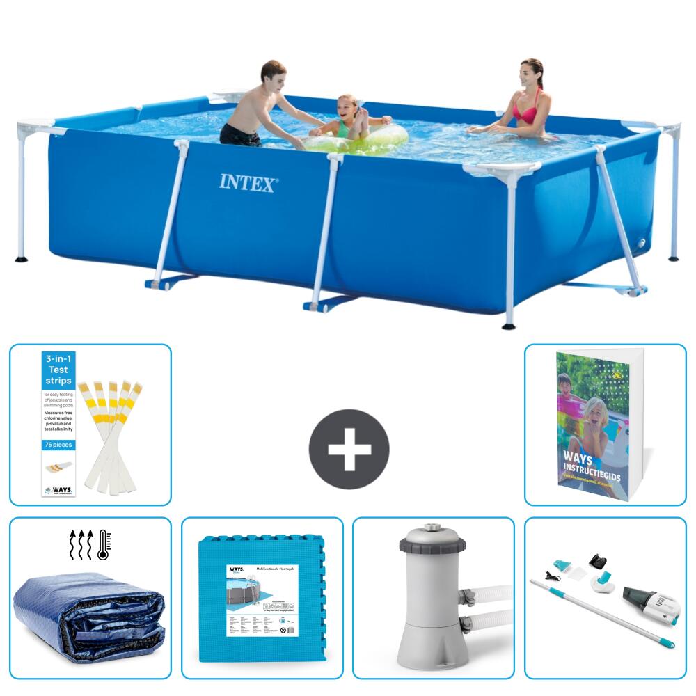 INTEX Basen ze stelażem Prostokątny - 300x200x75 cm - 7-częściowy S145