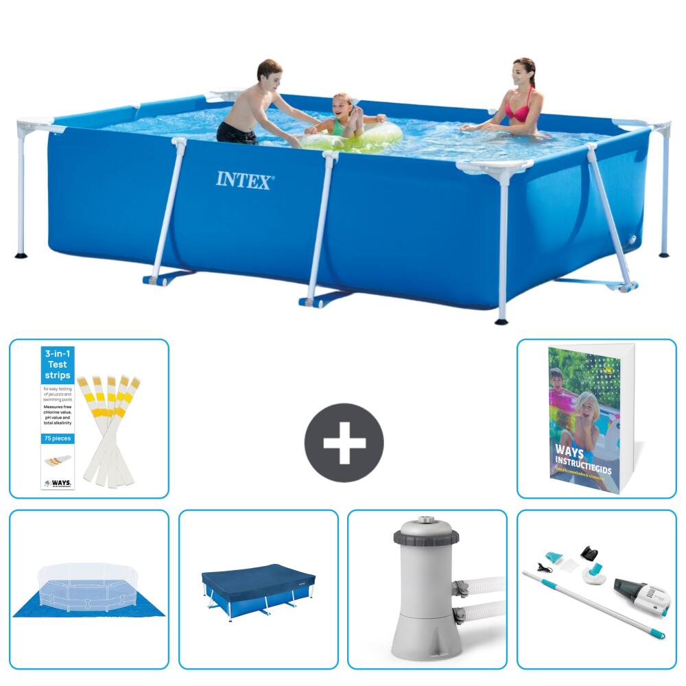 INTEX Basen ze stelażem Prostokątny - 300x200x75 cm - 7-częściowy S94