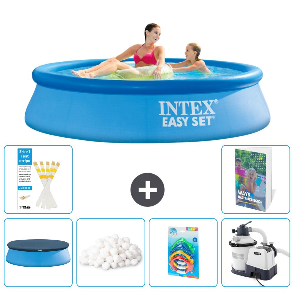 INTEX Basen Easy Set Okrągły - 244x61 cm - 7-częściowy S8