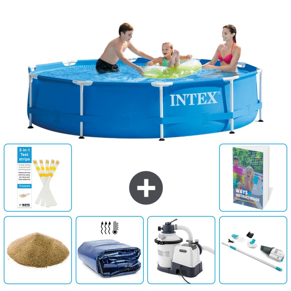 INTEX Basen ze stelażem Okrągły - 305x76 cm - 7-częściowy S89