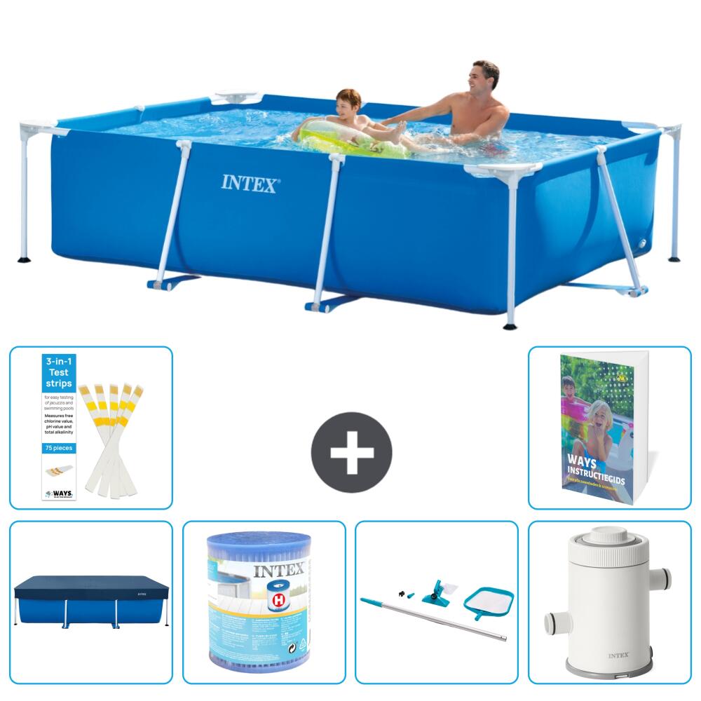 INTEX Basen ze stelażem Prostokątny - 260x160x65 cm - 7-częściowy S130