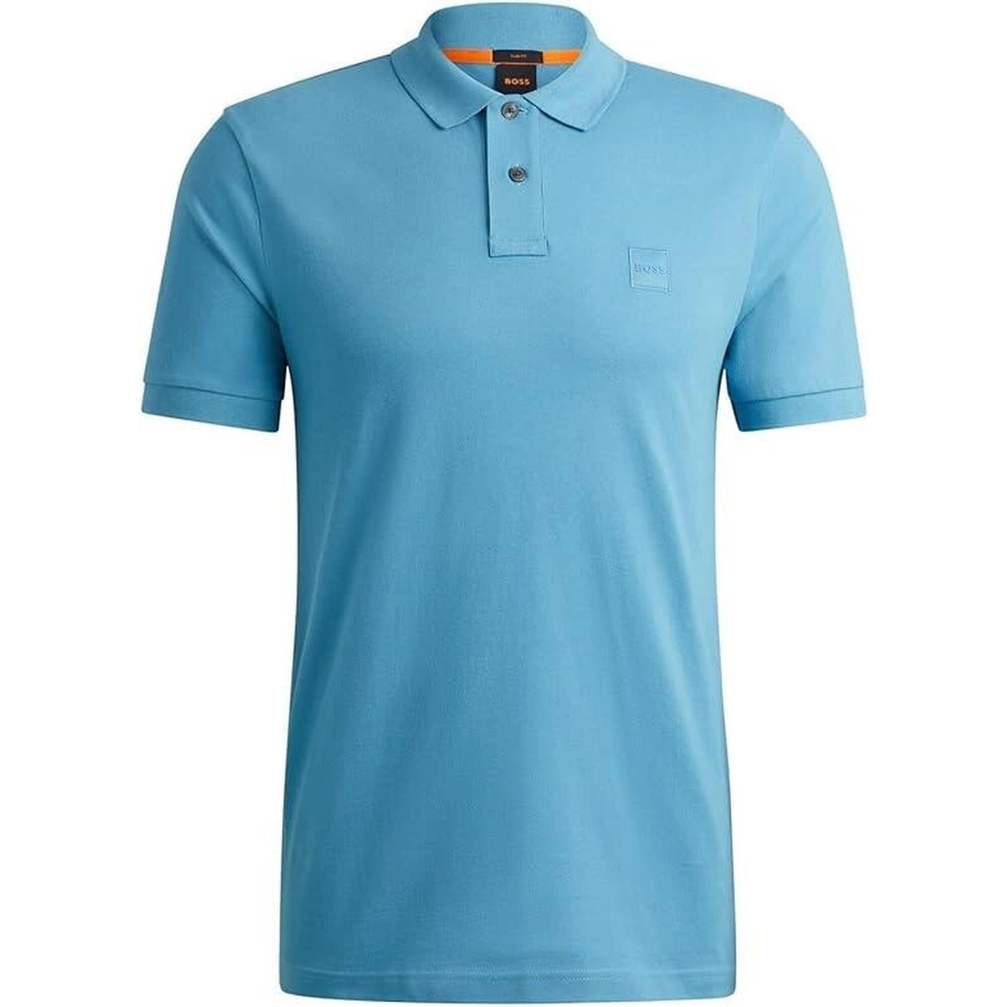 Koszulka polo męska BOSS Passenger Open Blue slim fit niebieska (50507803-486)