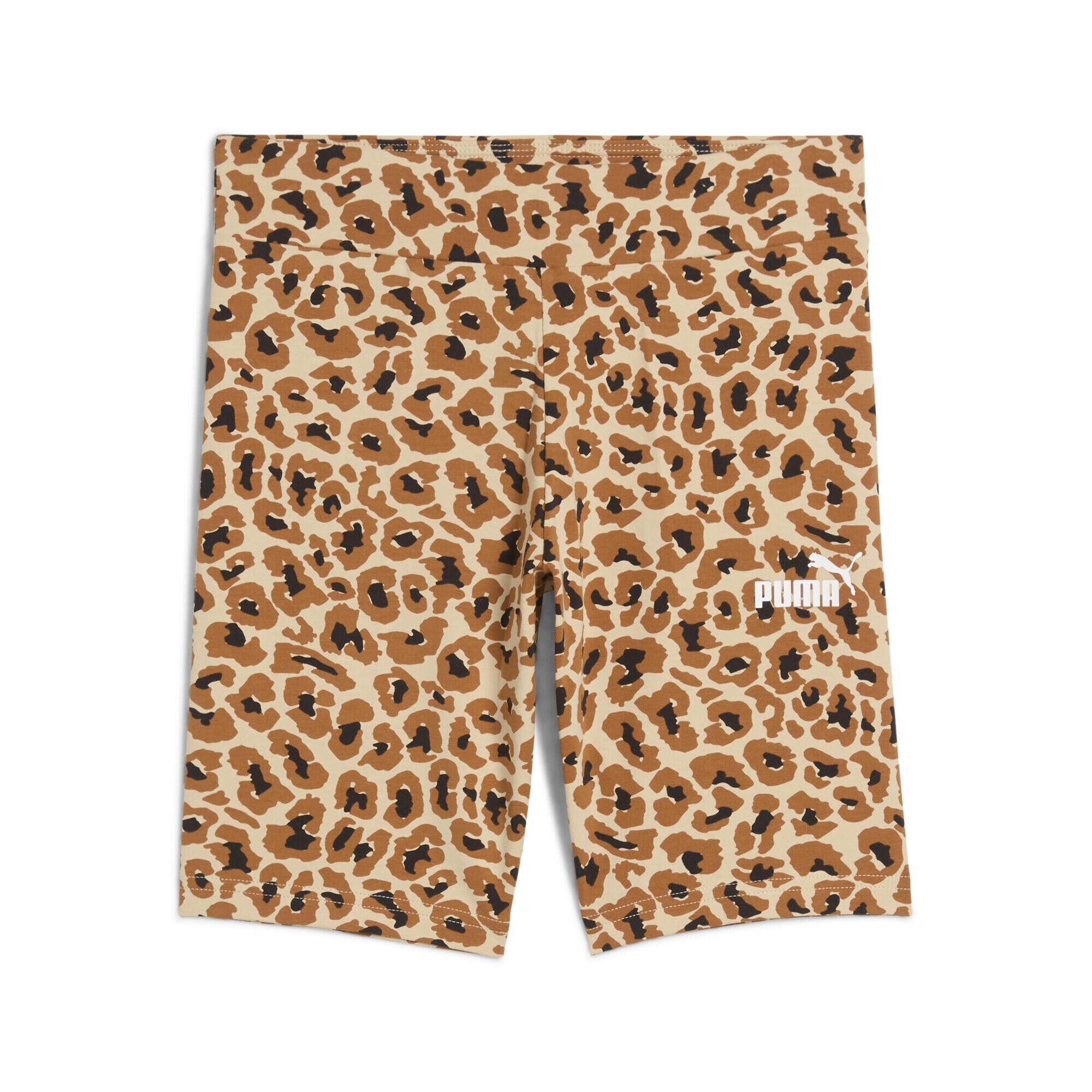Młodzieżowe krótkie legginsy Essentials Animal PUMA Light Sand Beige