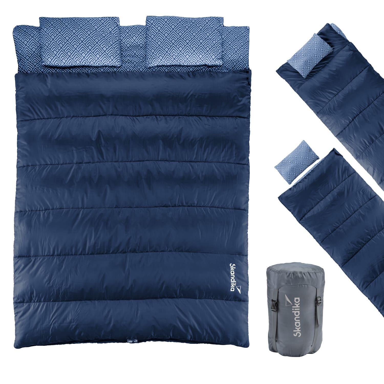 Śpiwór podwójny Iceland Double Flanell, 3 sezony, możliwość rozdzielenia