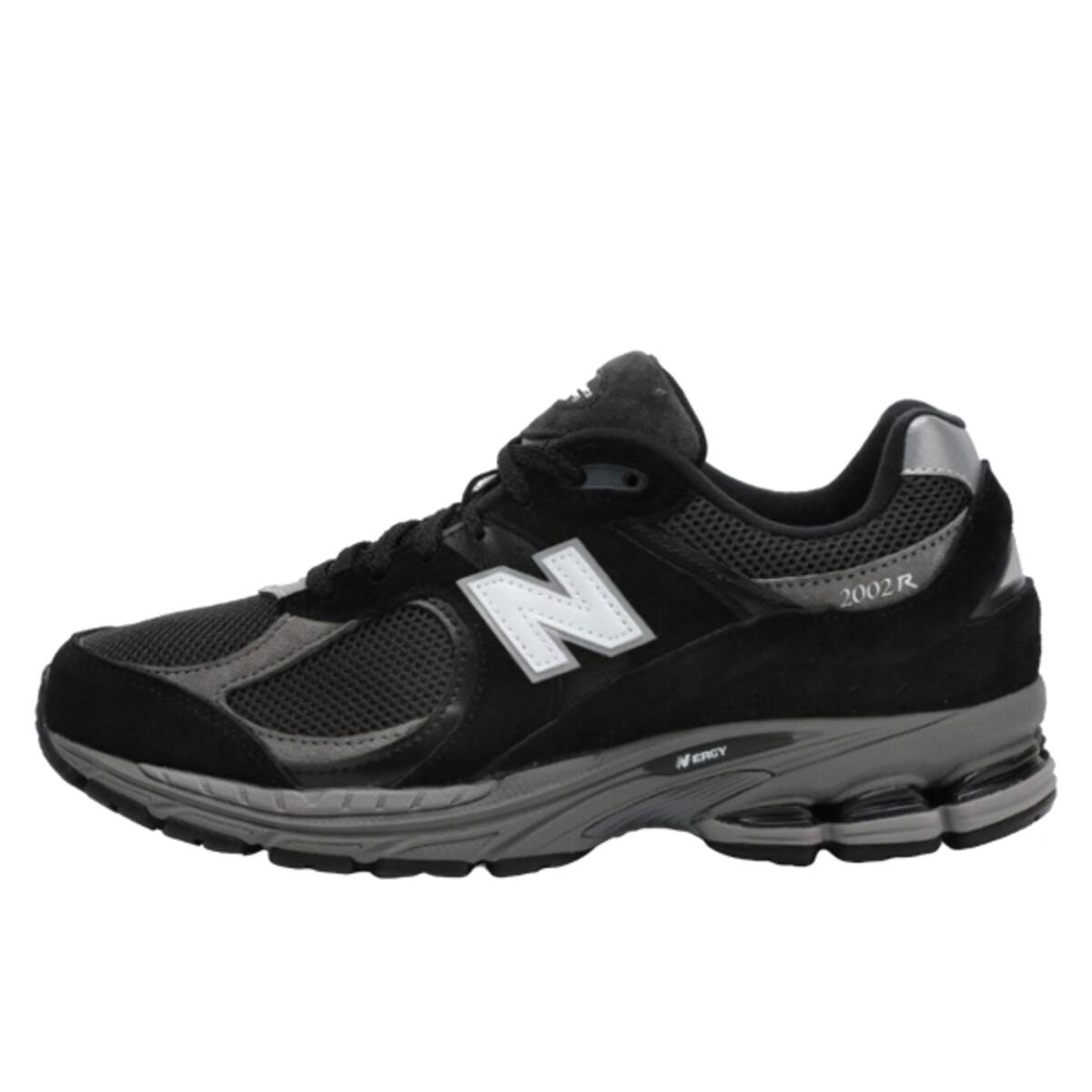 New Balance 2002R Black Dark Grey White