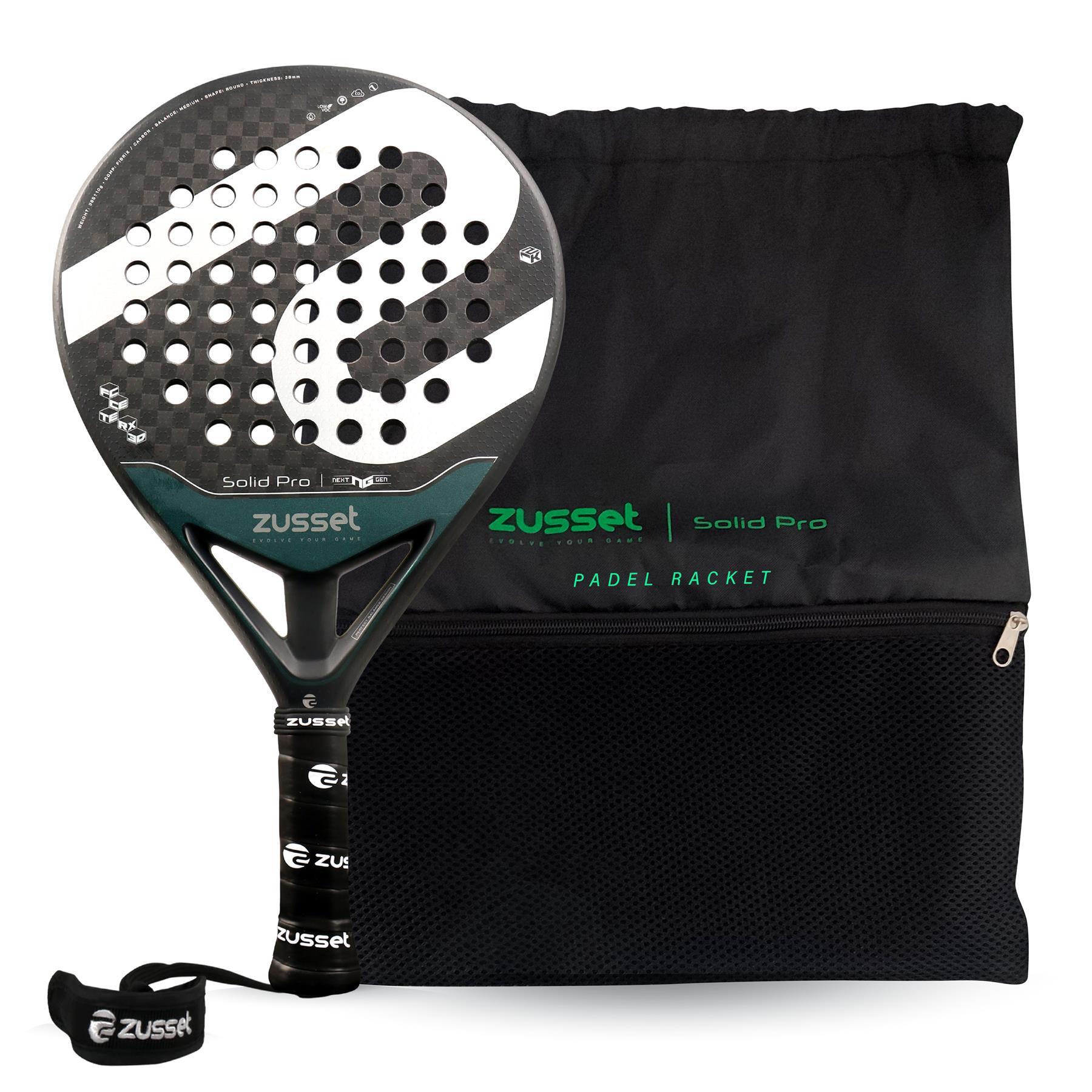 Raketa do Padel SOLID PRO 12K Węglowa, Okrągły Kształt - Kontrola i Moc