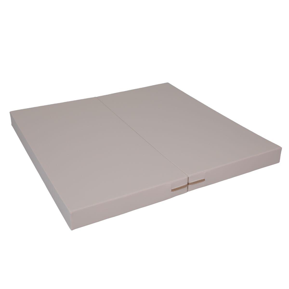 Dziecięca Materac Składany Dwuczęściowy 120x120x10 cm Satellite Beżowy