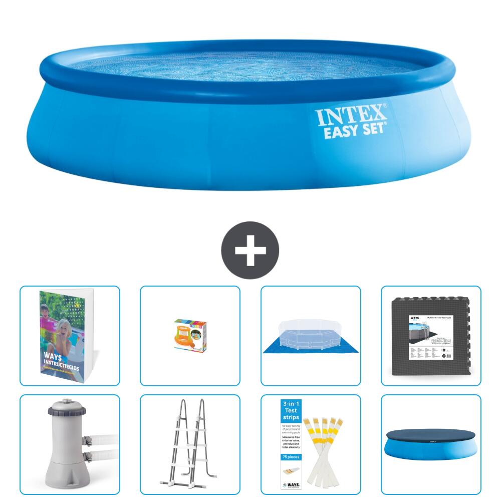 INTEX Basen Easy Set Okrągły - 457x107 cm - 9-częściowy S525