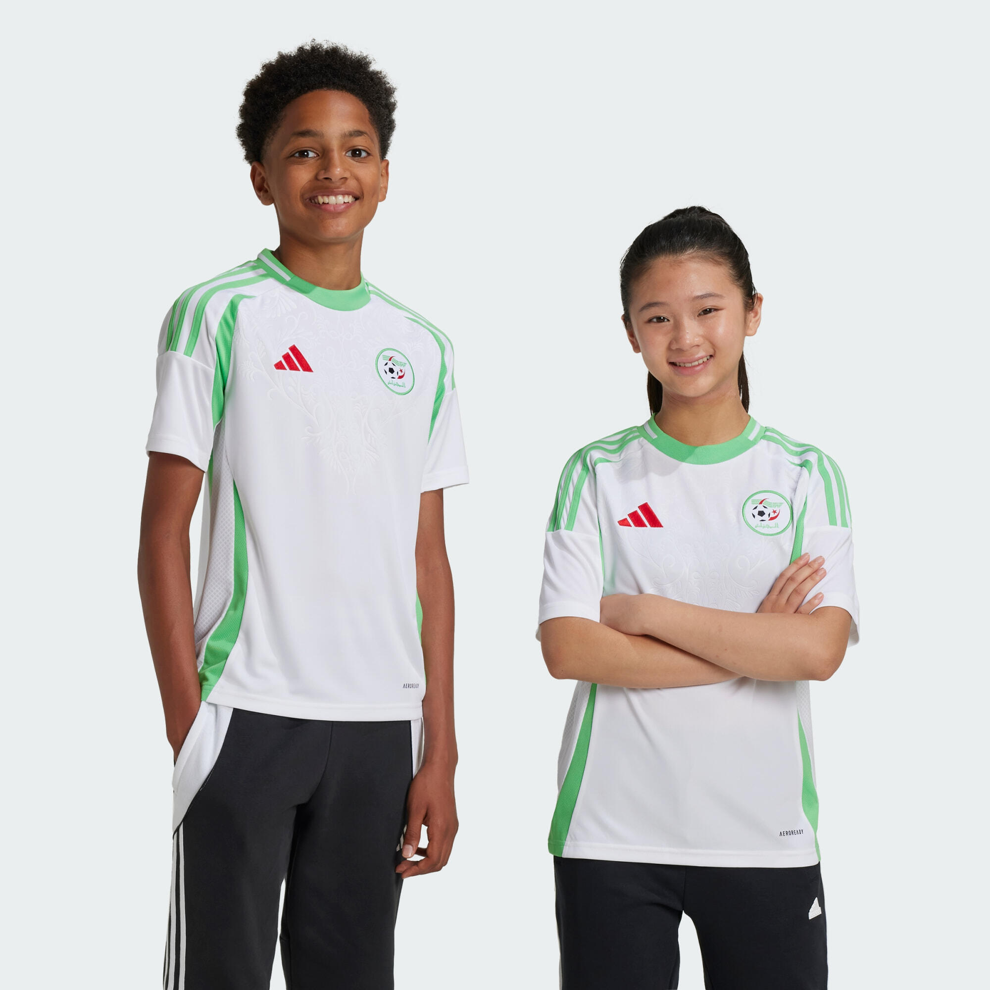 Фото - Футбольні бутси Adidas Koszulka Algeria 24 Home Kids Biały, Zielony