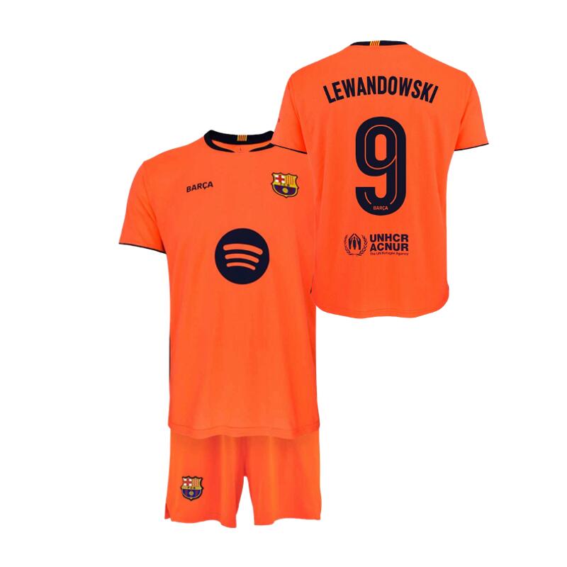 Koszulka wyjazdowa dla dzieci FC Barcelona 25-26 premium - Lewandowski 9