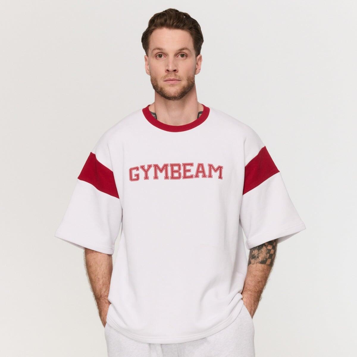 Koszulka męska oversize biała Varsity Premium Heavyweight