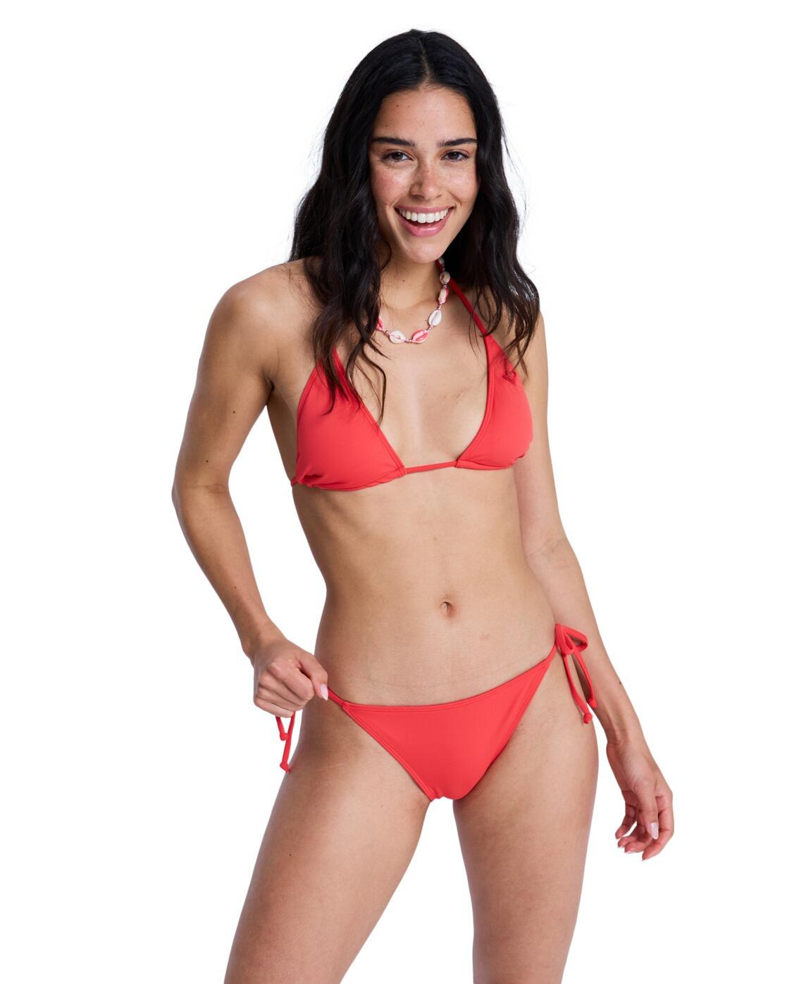 Majtki bikini wiązane z boku damskie SOLID ESSENTIALS