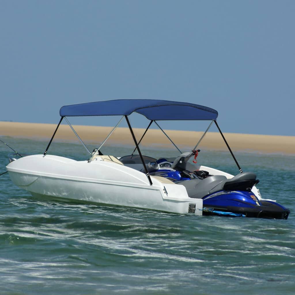 VidaXL Bimini 2-łuki 180x150x110 cm granatowy