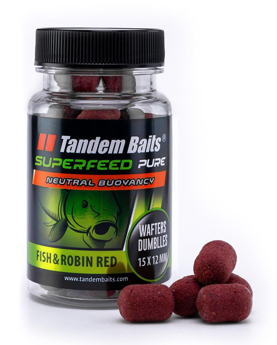 Waftersy Dumbells SuperFeed Pure 15/12 mm/30g Fish&Robin Red