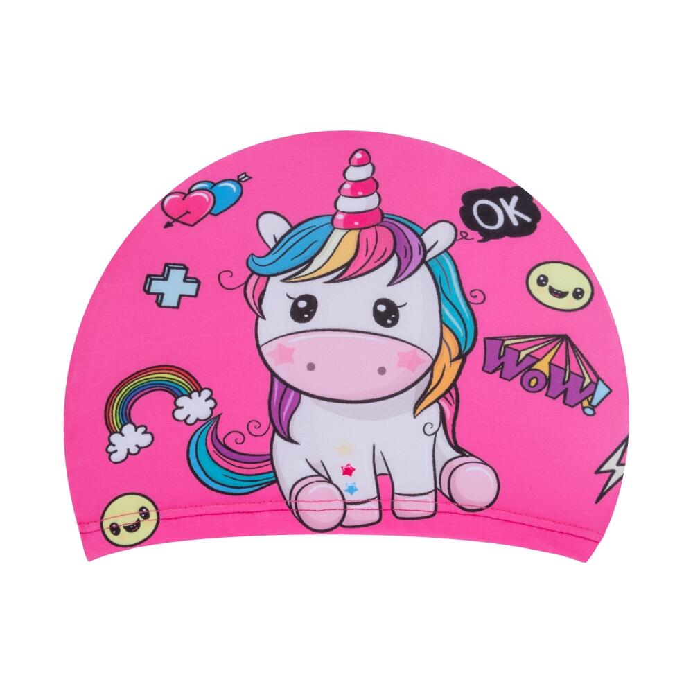 Czepek pływacki materiałowy dla dzieci na basen Aqua-Sport Polyester Printed Cap