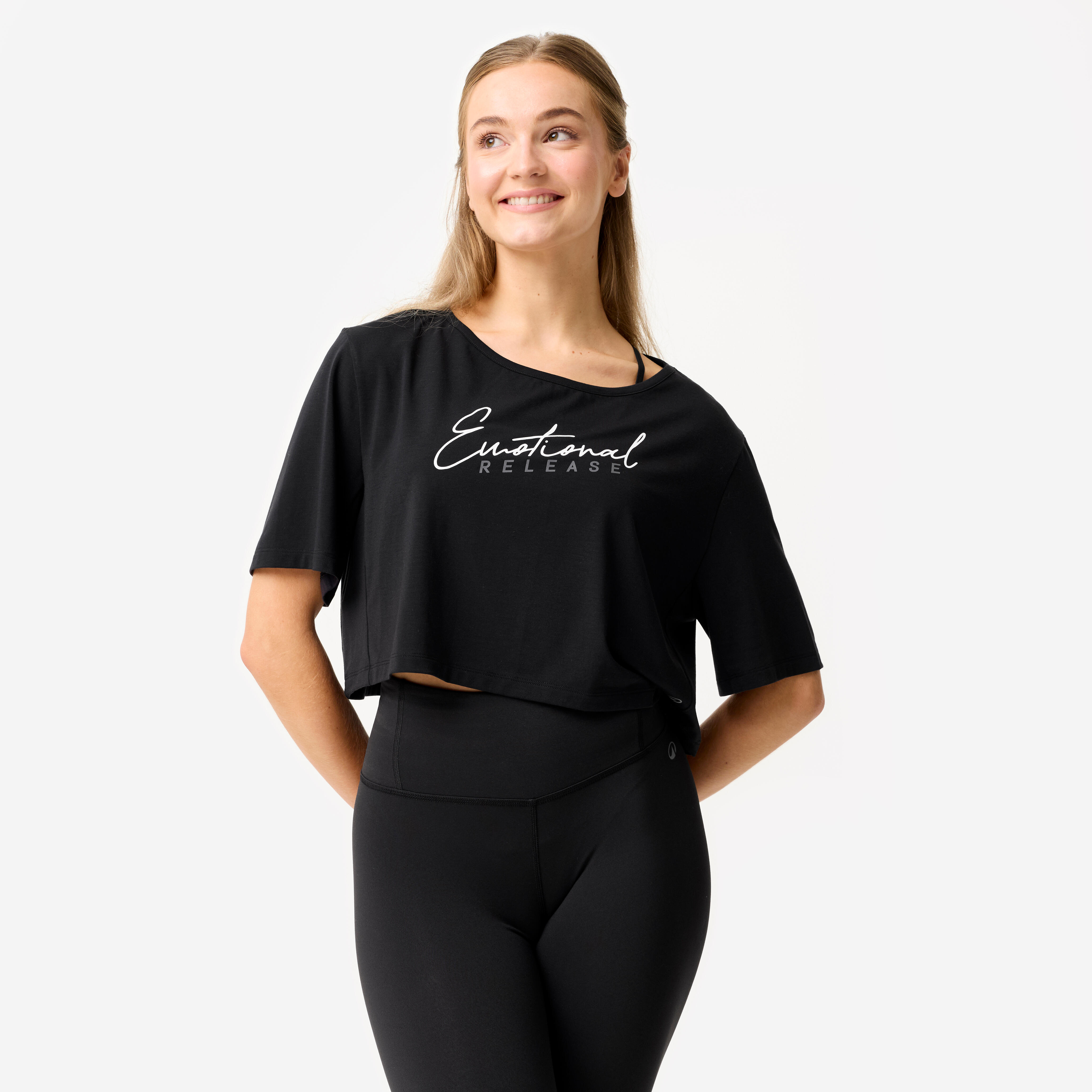 Koszulka do tańca modern jazz damska Domyos crop top.