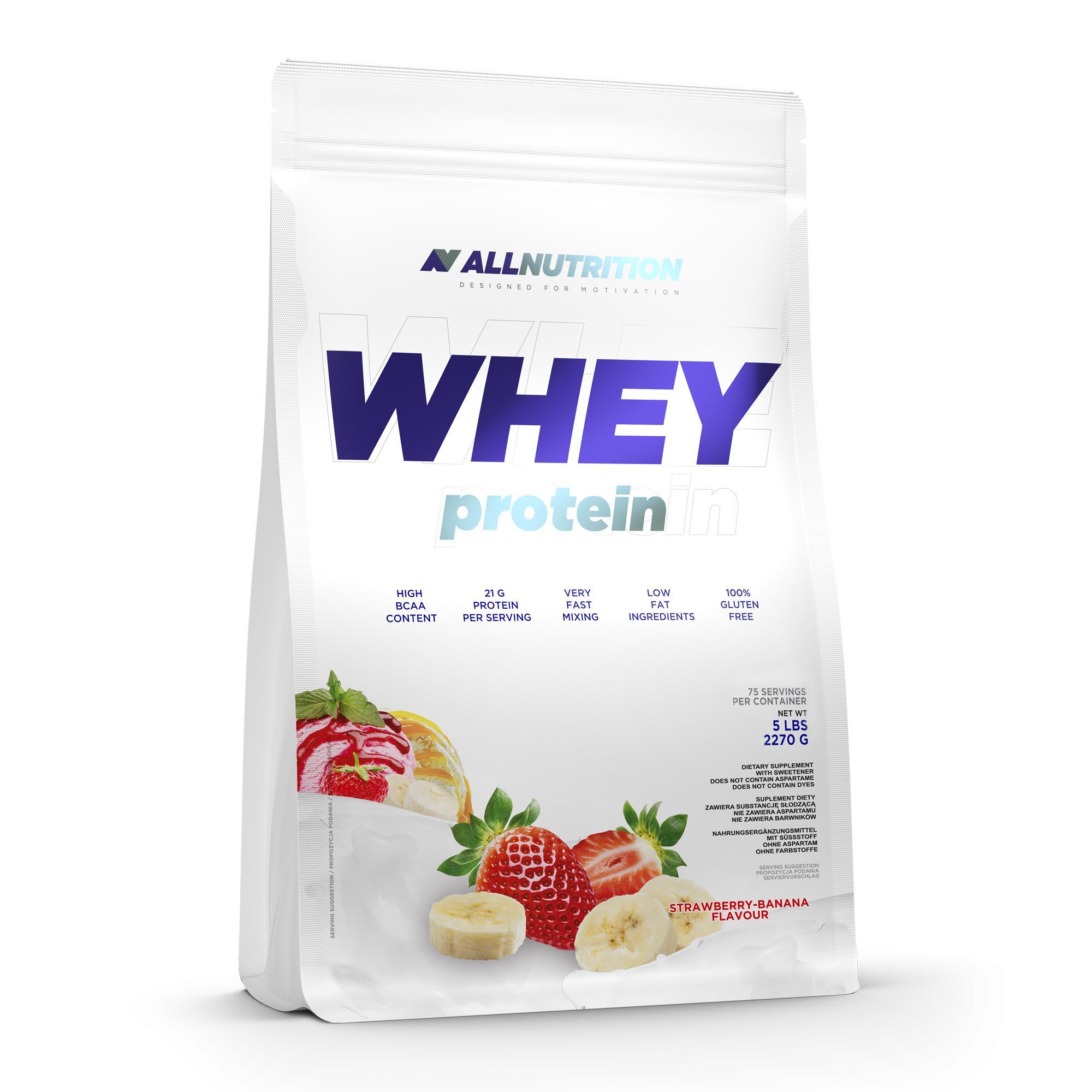 Фото - Протеїн AllNutrition Odżywka białkowa Whey Protein STRAWBERRY BANANA 2270g 