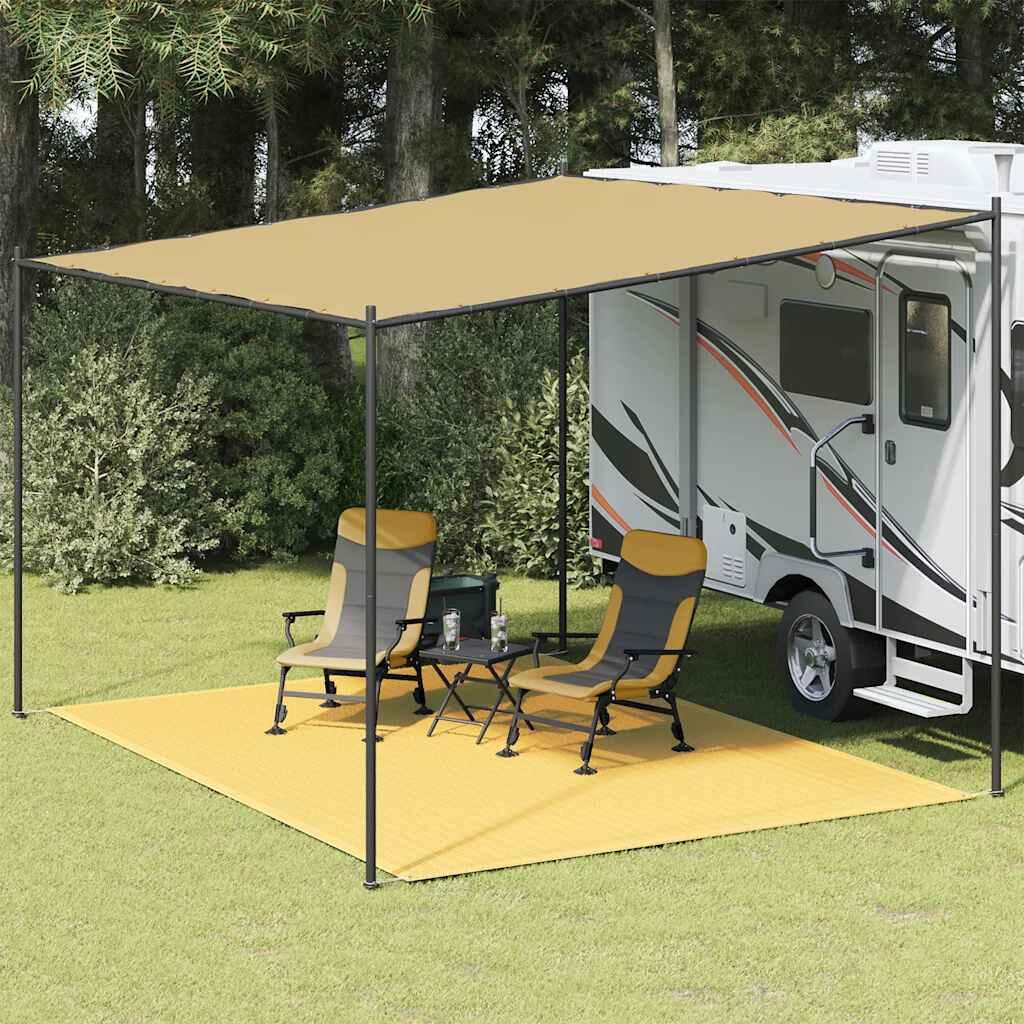 VidaXL Mata pod namiot 300x400 cm beżowa HDPE