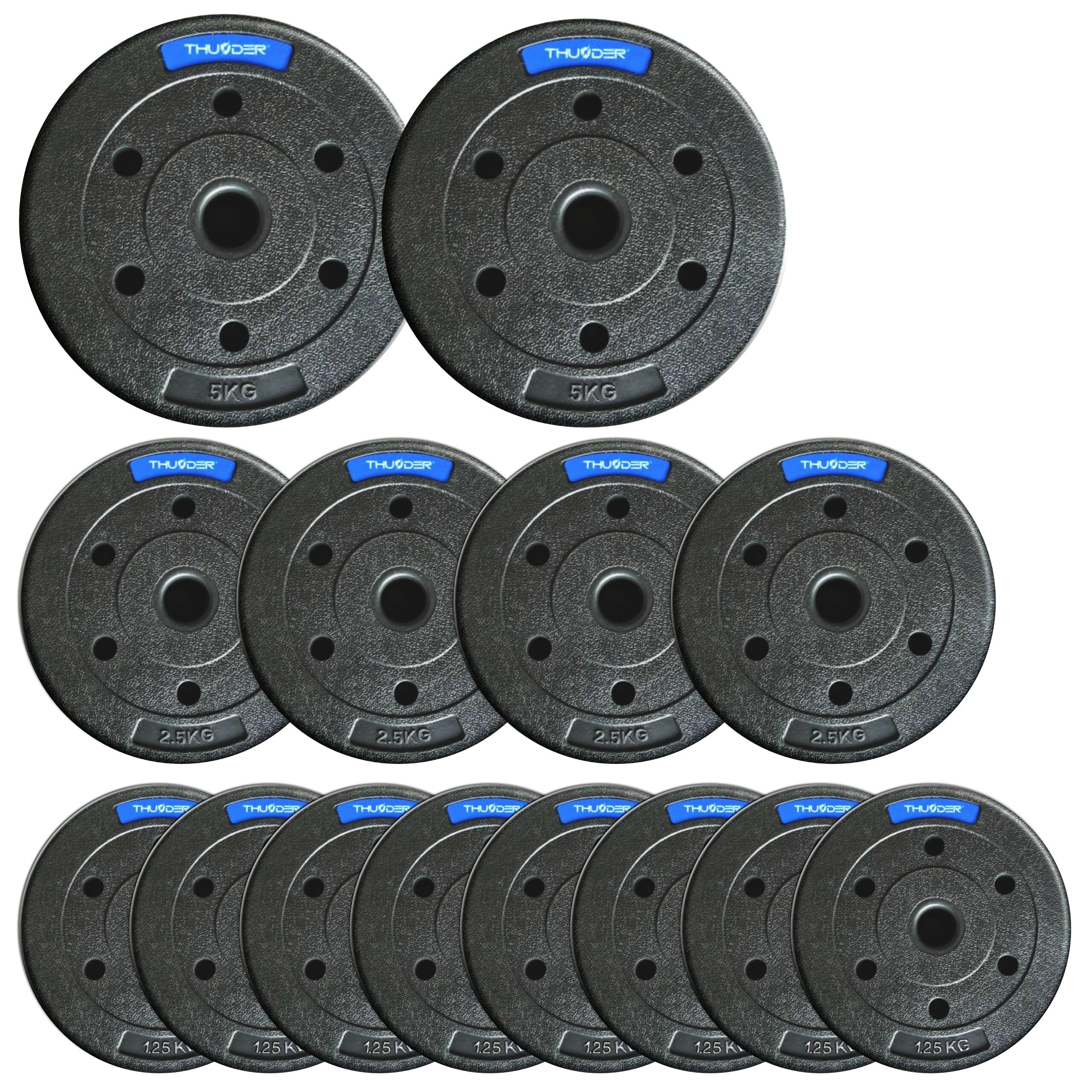 Zestaw obciążeń kompozytowych Thunder SET-B-05-30KG (2x5 2x10)