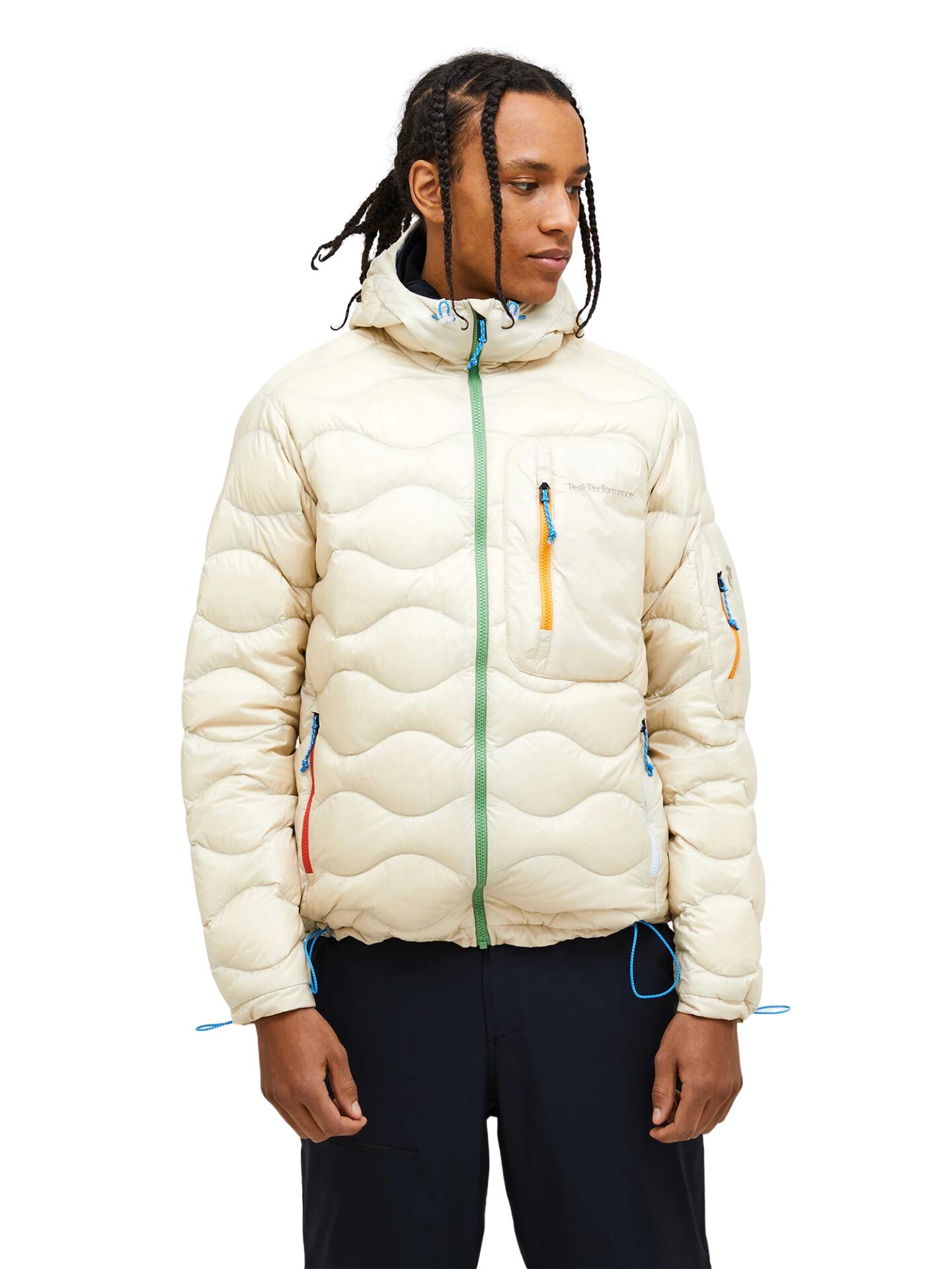 Kurtka Peak Performance puchowa męska Helium Utility Down Hood beżowa - XL