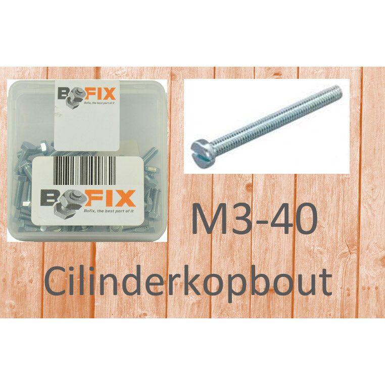 Bofix śruba z łbem walcowym M3x40 ocynkowana (50 szt)