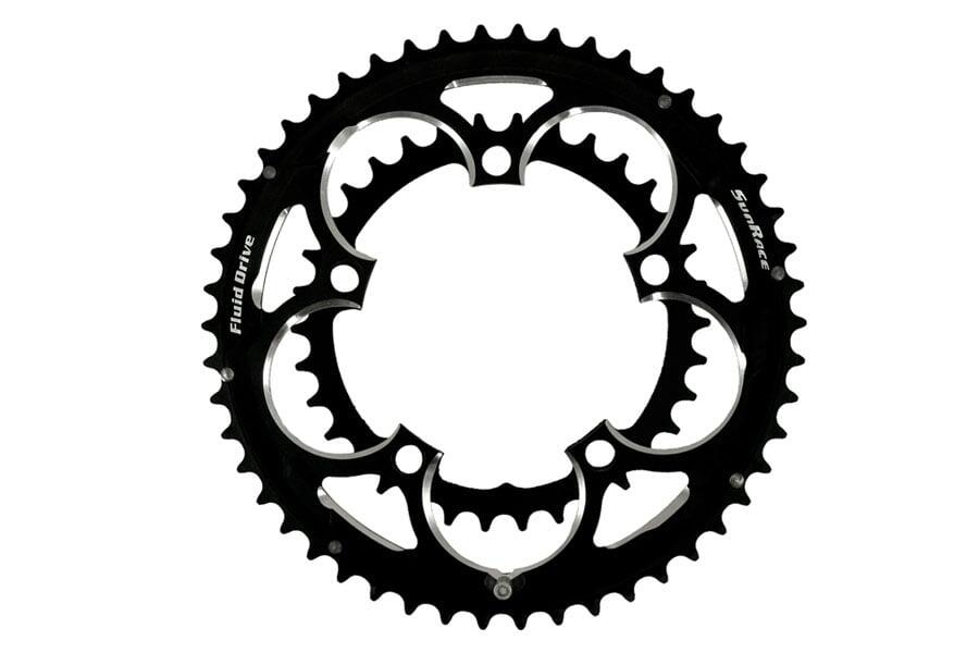 Zębatka Sunrace 52T 5-ramienna 130 triple 10-biegowa czarna