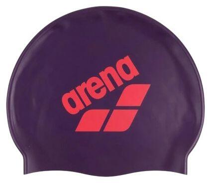 Czepek silikonowy na basen Arena Big Logo Plum Bright Coral