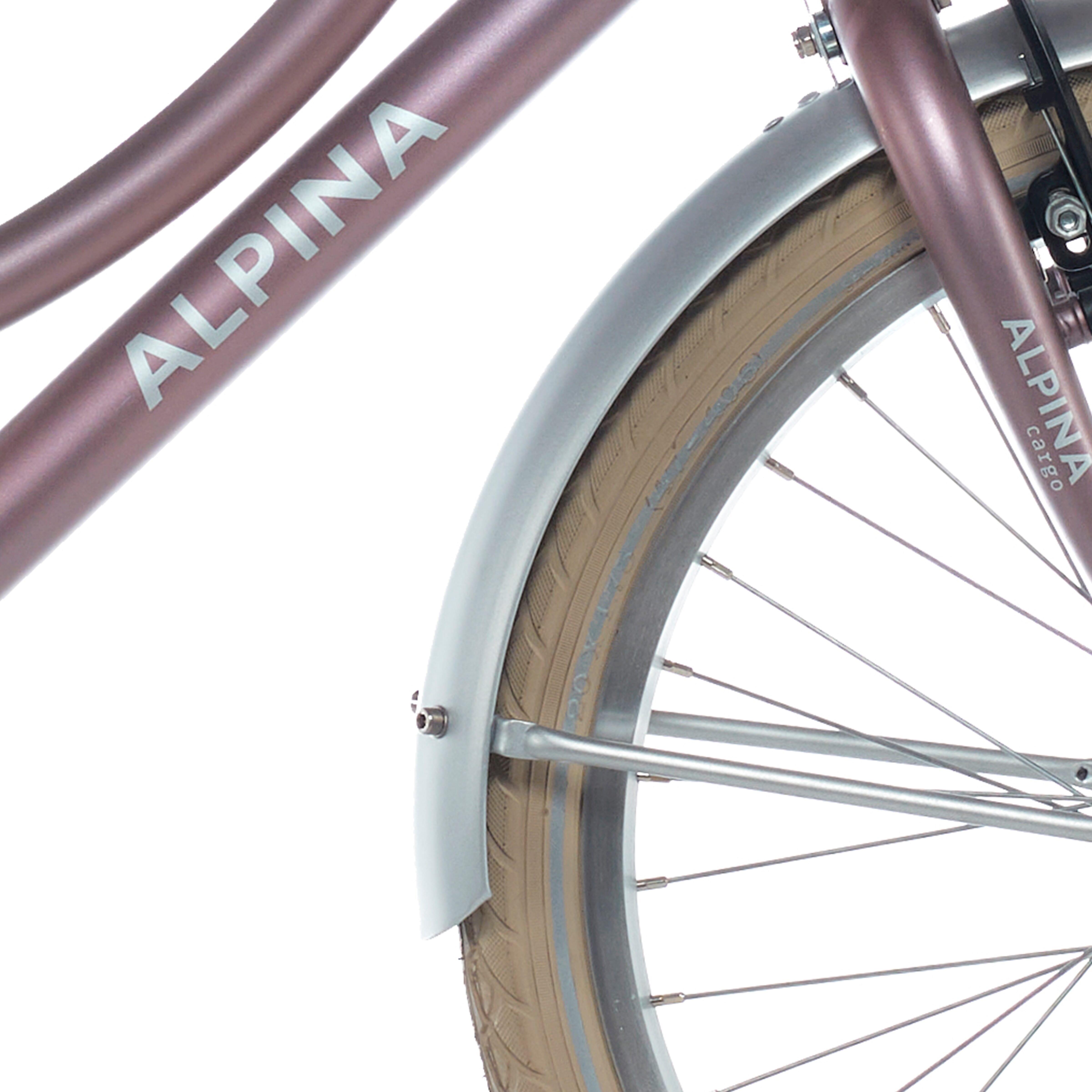 Alpina zestaw błotników + drążek 20 Cargo silver matt