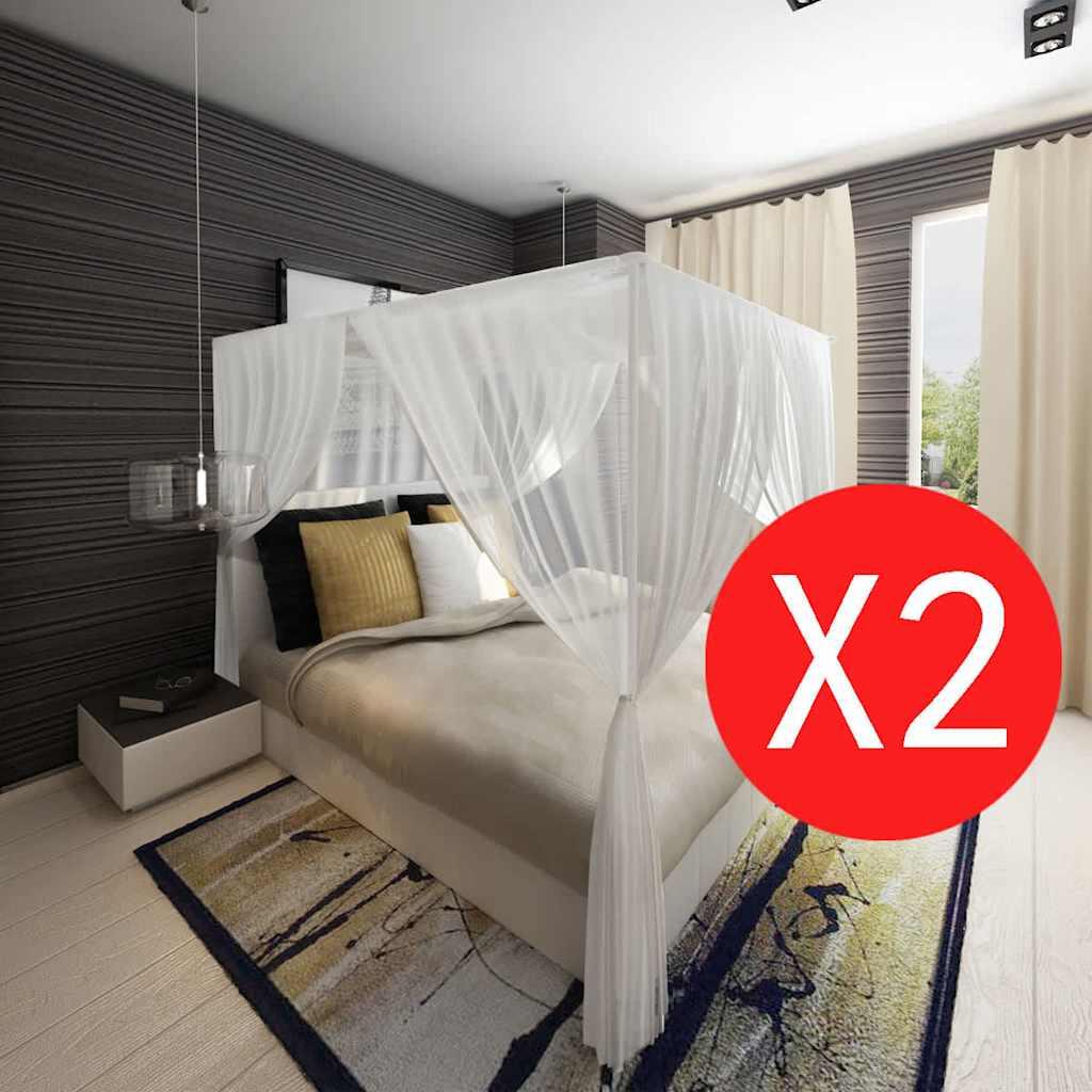 Moskitiera kwadratowa VidaXL z 3 otworami 2 szt