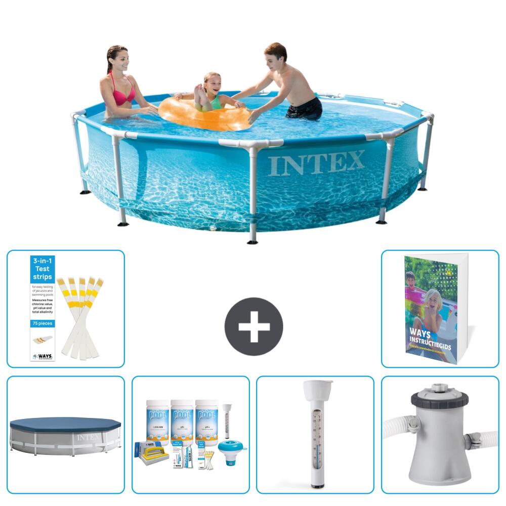 INTEX Basen ze stelażem Okrągły - 305x76 cm - 7-częściowy S52