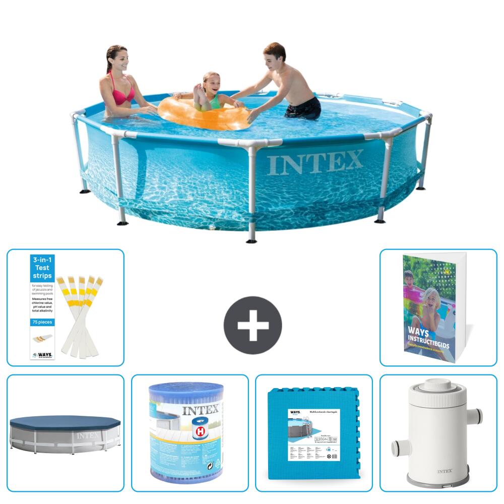 INTEX Basen ze stelażem Okrągły - 305x76 cm - 7-częściowy S80