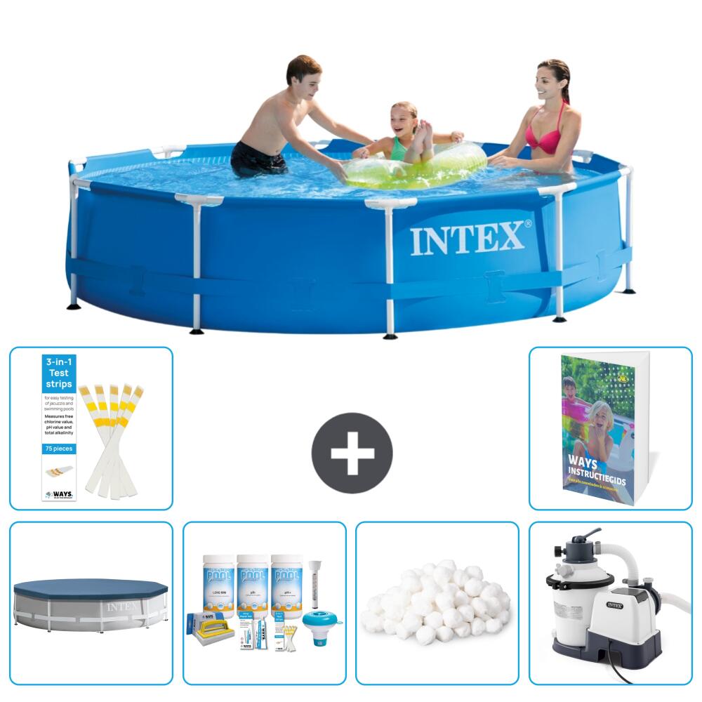INTEX Basen ze stelażem Okrągły - 305x76 cm - 7-częściowy S15