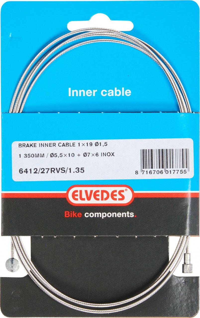 Linka hamulcowa 1x19 drut nierdzewny ø1,5mm v-head ø5,5x10 i t-nipple Elvedes