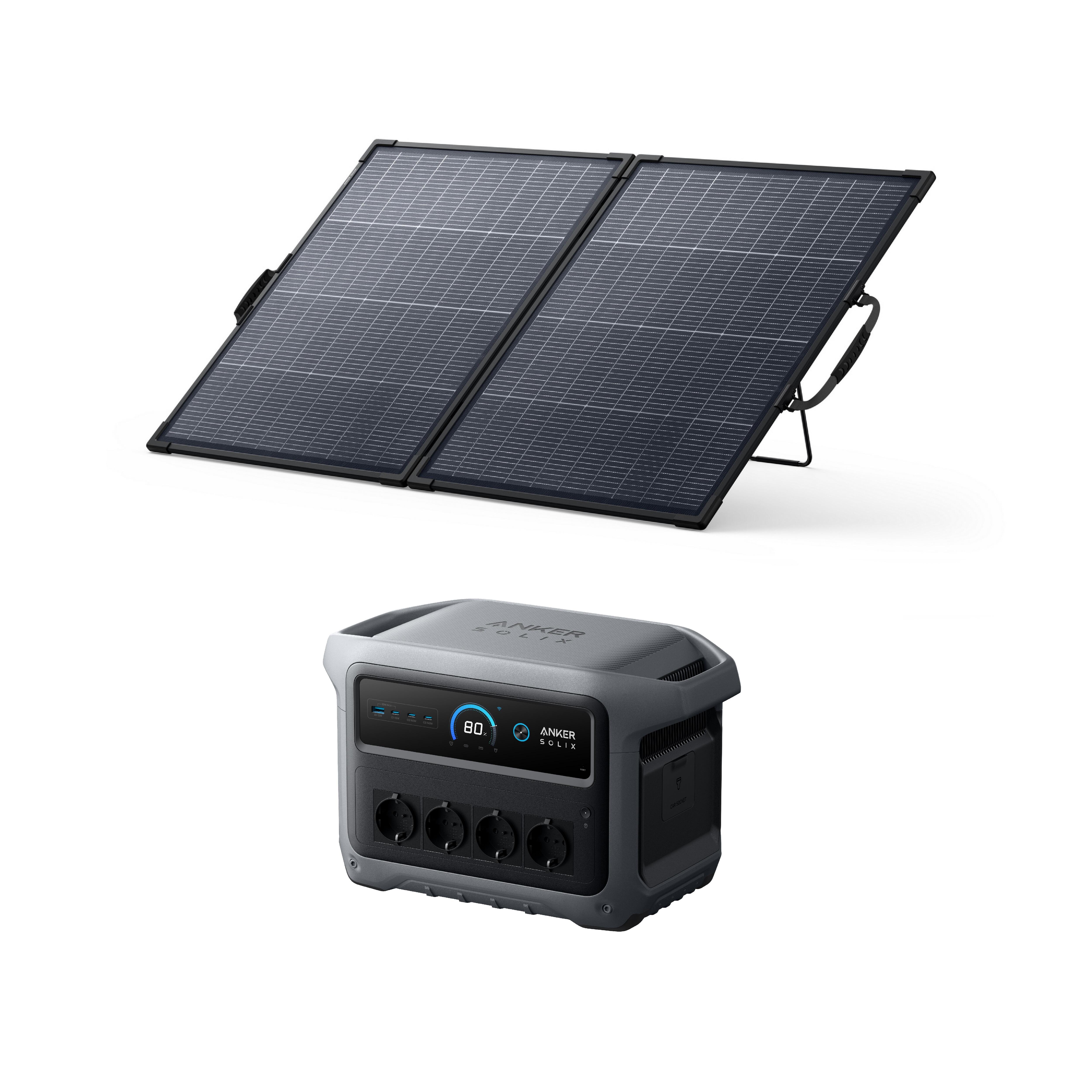 Zestaw stacja zasilania Anker C2000 Gen 2 z bifacjalny panelem solarnym 200 W
