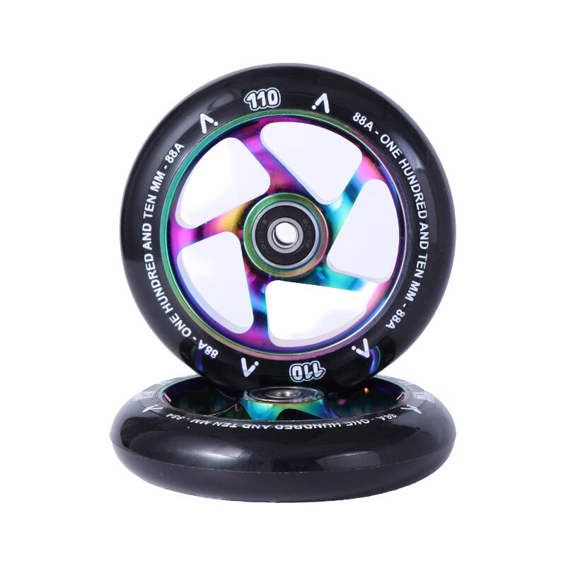 Koła do hulajnogi Freestyle – SuperLight (x2/para) – 110 mm – Neochrome