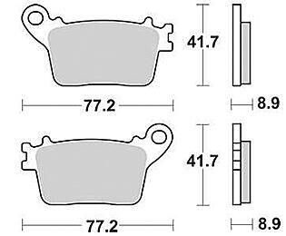 Klocki hamulcowe TRW MCB 784 SH z materiału metalowego