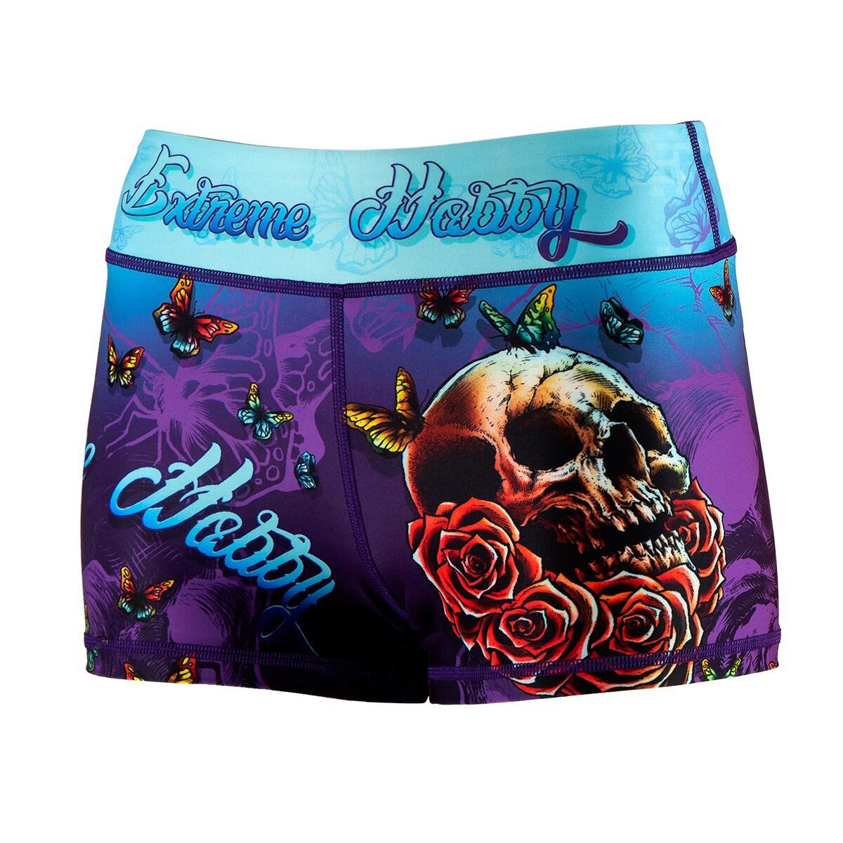 Spodenki sportowe damskie do jogi fitnessu EXTREME HOBBY SKULL 2