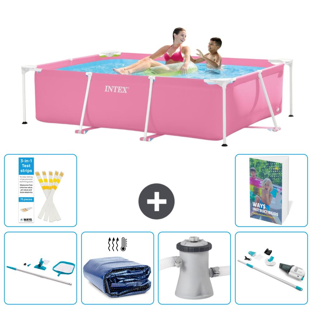 INTEX Basen ze stelażem Prostokątny - 220x150x60 cm - 7-częściowy S149
