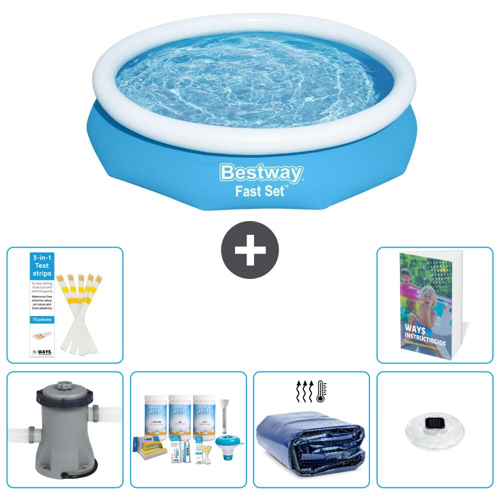 BESTWAY Basen Fast Set Okrągły - 305x66 cm - 7-częściowy S228