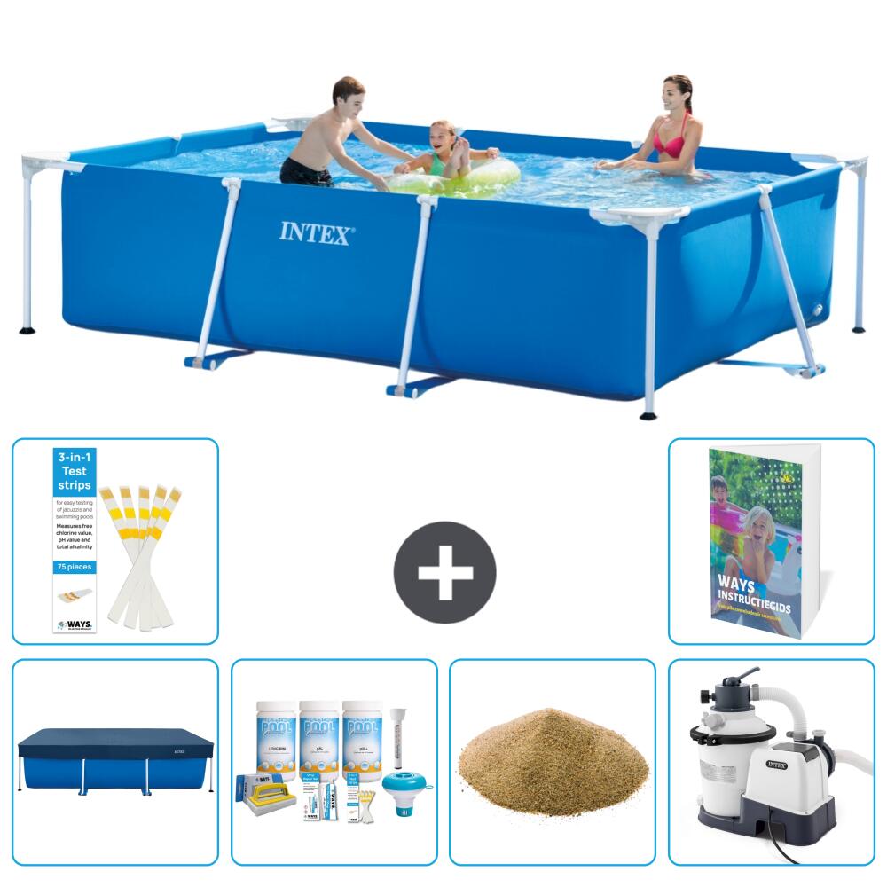 INTEX Basen ze stelażem Prostokątny - 300x200x75 cm - 7-częściowy S47