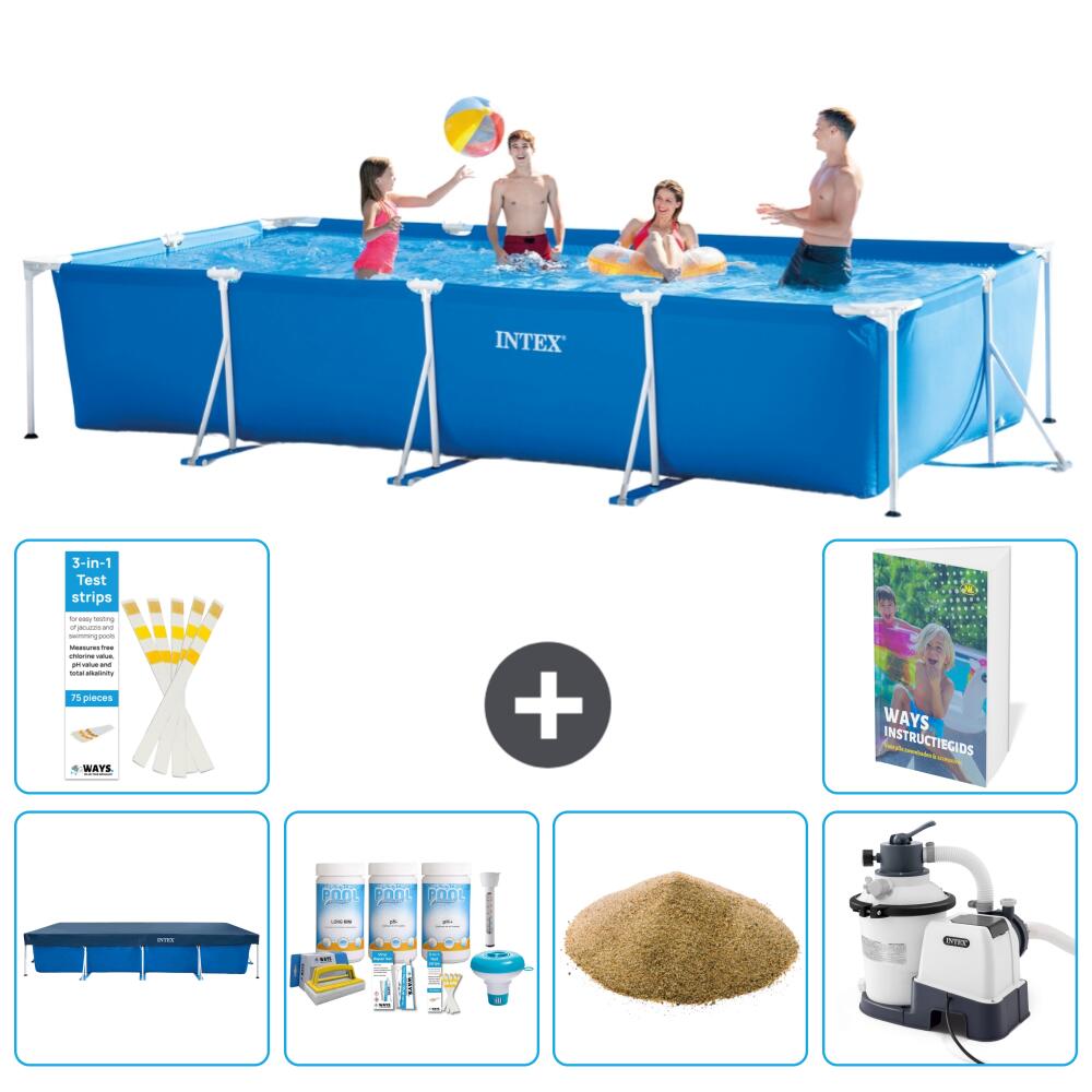 INTEX Basen ze stelażem Prostokątny - 450x220x84 cm - 7-częściowy S47