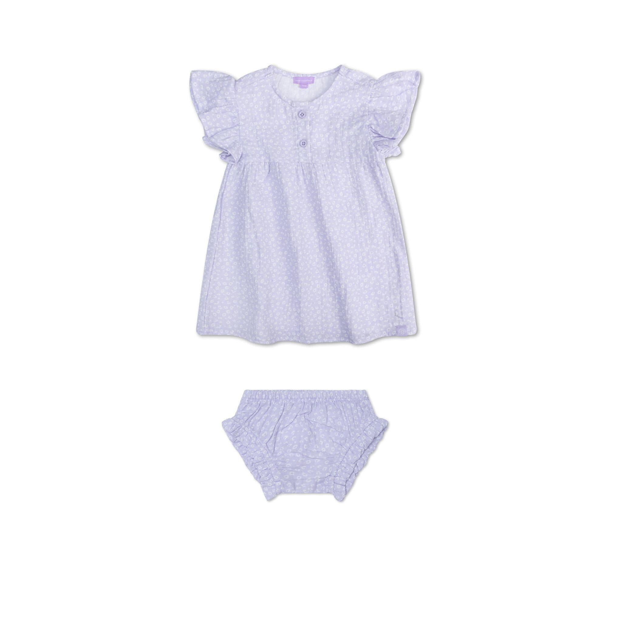 Swim Essentials Beachwear Girls Dress - Muslin - Lila - Leopard