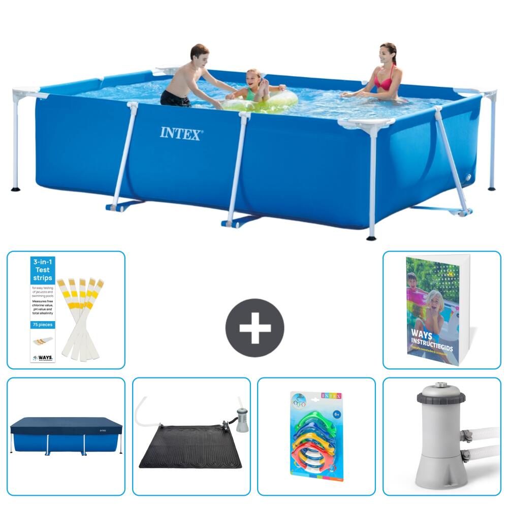 INTEX Basen ze stelażem Prostokątny - 300x200x75 cm - 7-częściowy S37