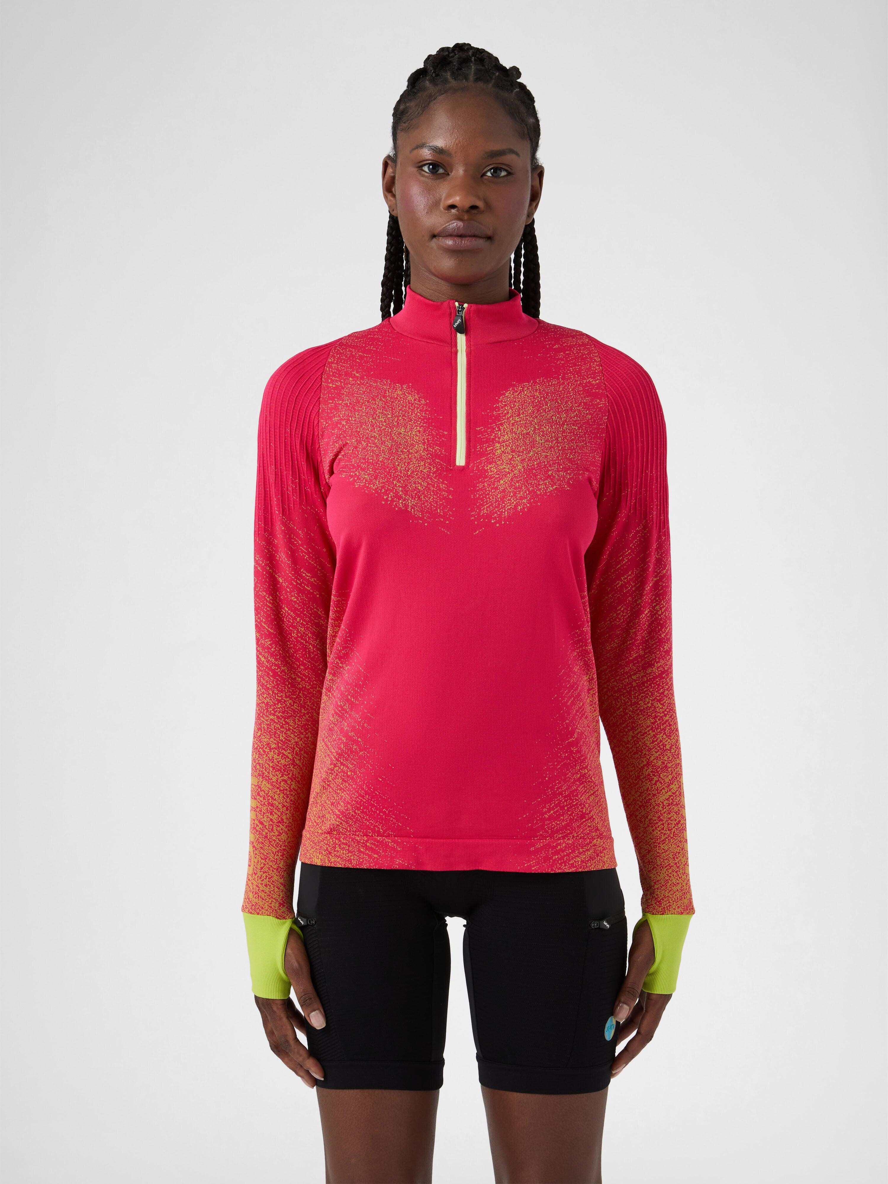Exceleration Long-Sleeved Zip Up Running Shirt