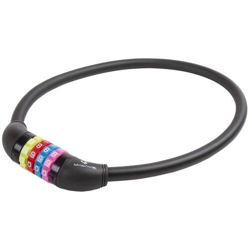 Tormino M-Wave zamek kablowy 4-cyfrowy 65 cm 12 mm czarny