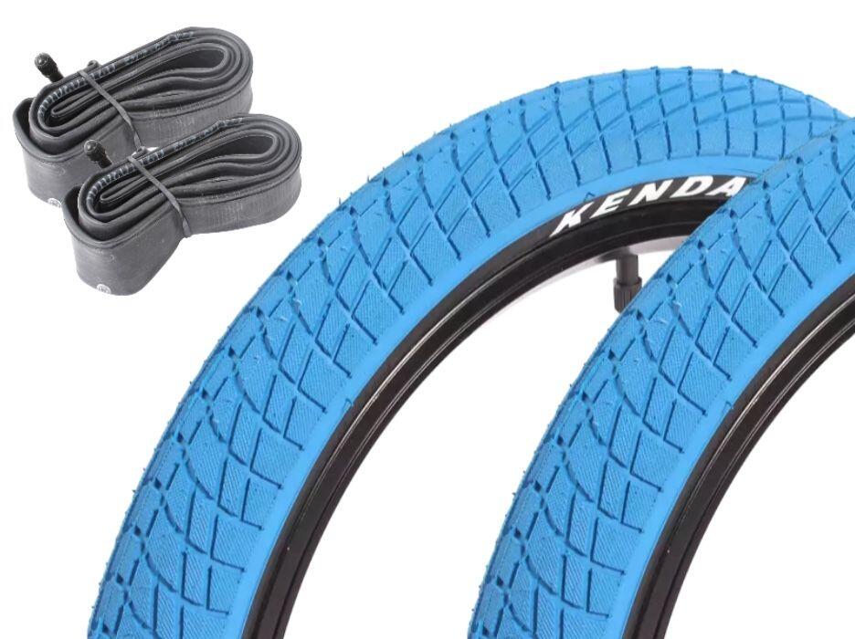 Zestaw opon BMX KENDA 18 cali x 2,25 cala + dętka AV